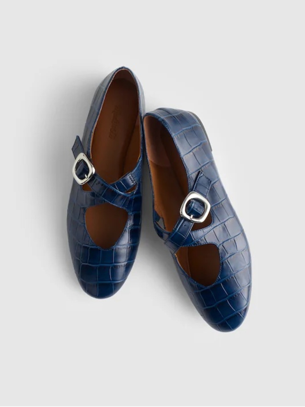 Brand New Madewell Remy Crisscross Mary Jane Flat - Size 8 Brilliant Ink Color